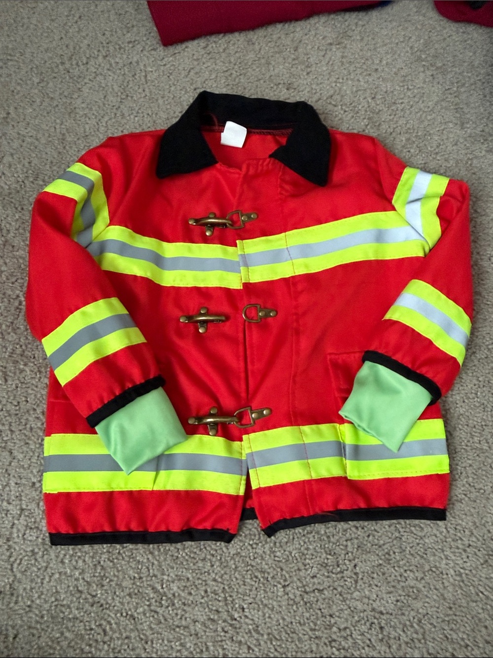Kids Firefighter Costume Jacket - Red